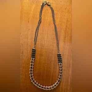 Alex & Ani Necklace -Gold with Black Rhinestones